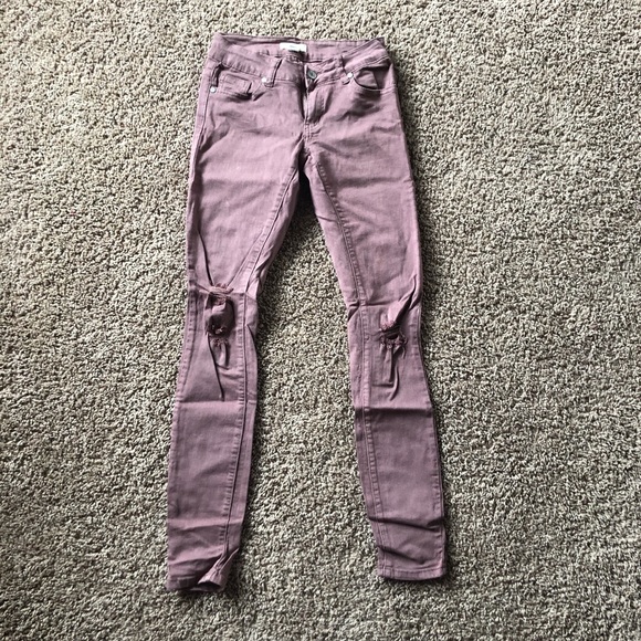 light maroon skinny jeans - Picture 1 of 3